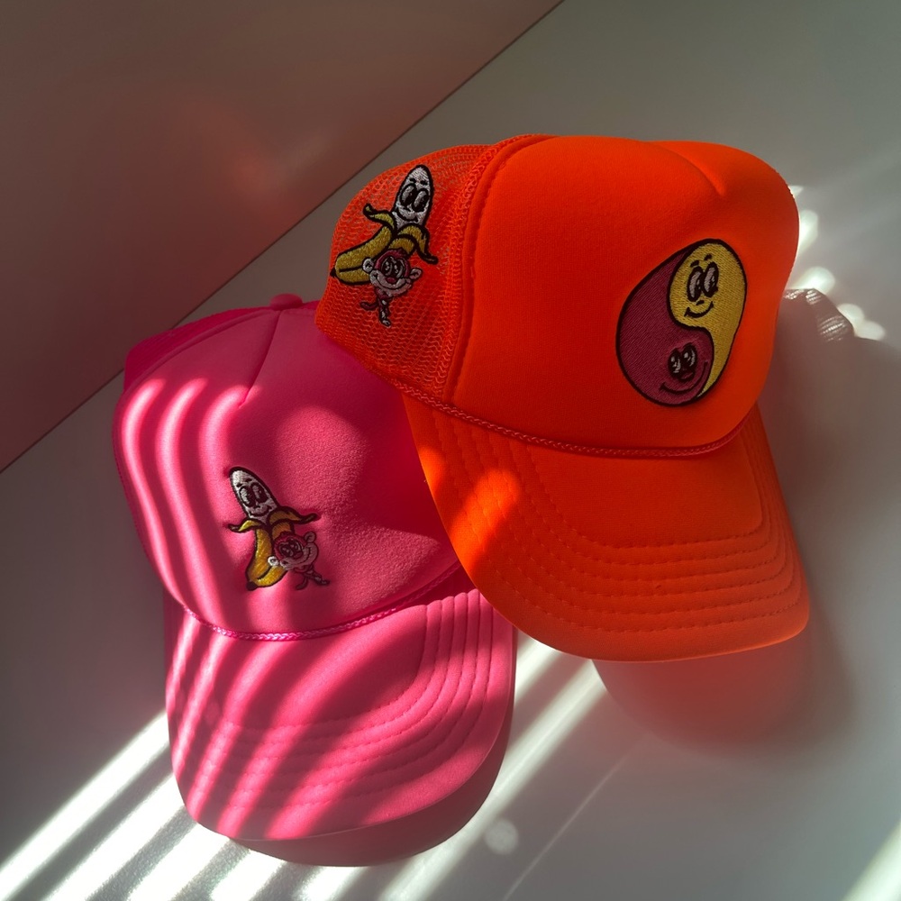 Neon Banana Monkey Hats